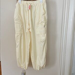Free Prople movement down to earth pale yellow pant szS NWT RETAIL 108